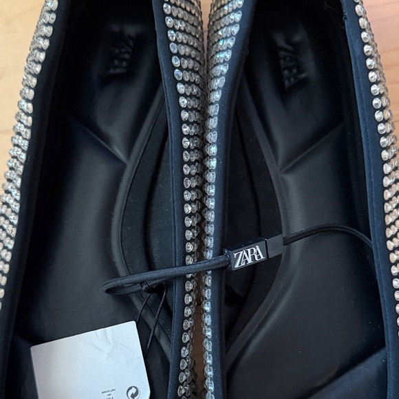Zara Silver Rhinestone Embellished Flats - Picture 7 of 7